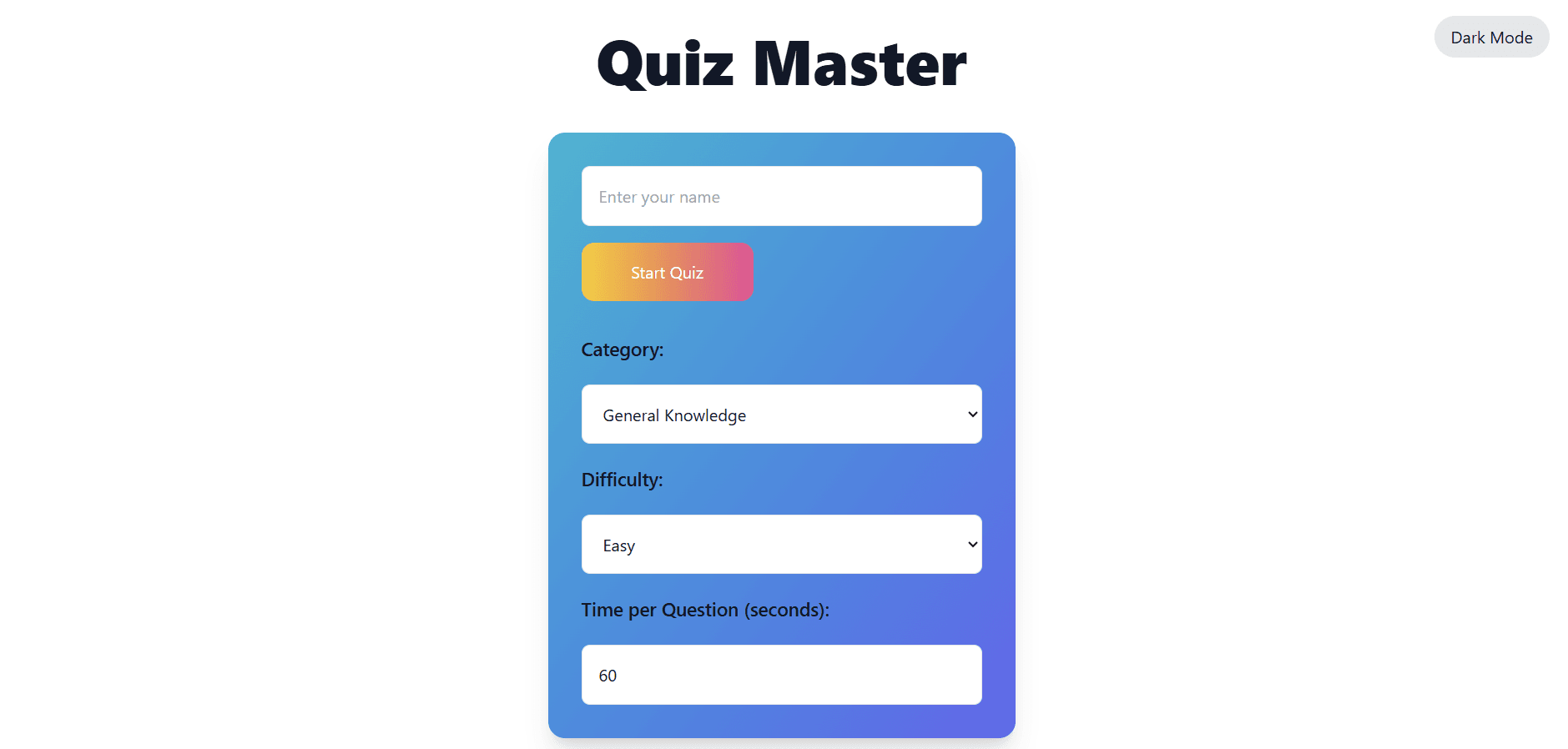 Quiz App Preview